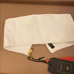 Balmain x H & M bandeau top.